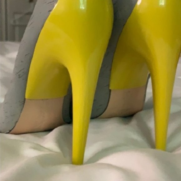 L.A.M.B. Pumps Jocelyn Grey Cork Stiletto Heel - Picture 4 of 8